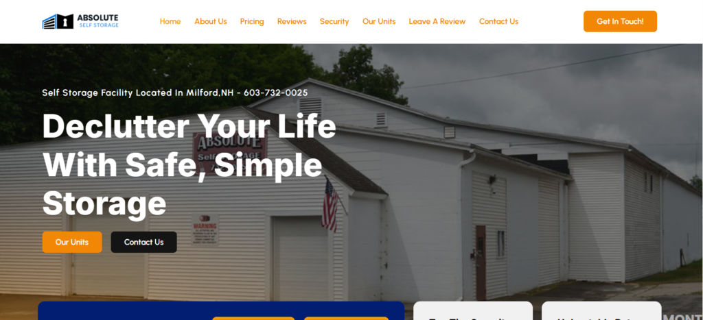 absolute self storage website